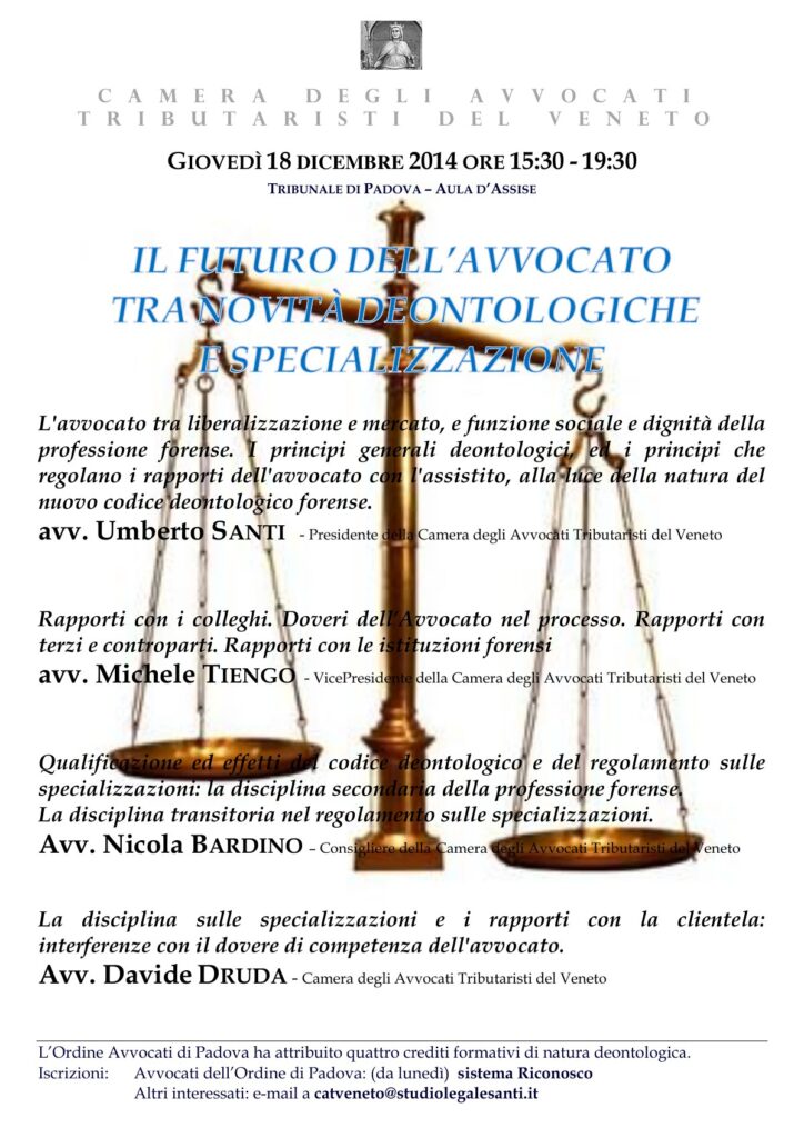 L’avvocato tributarista e gli obblighi deontologici