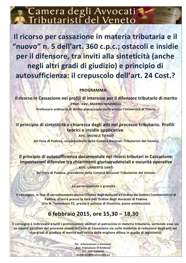 Il ricorso per cassazione in materia tributaria