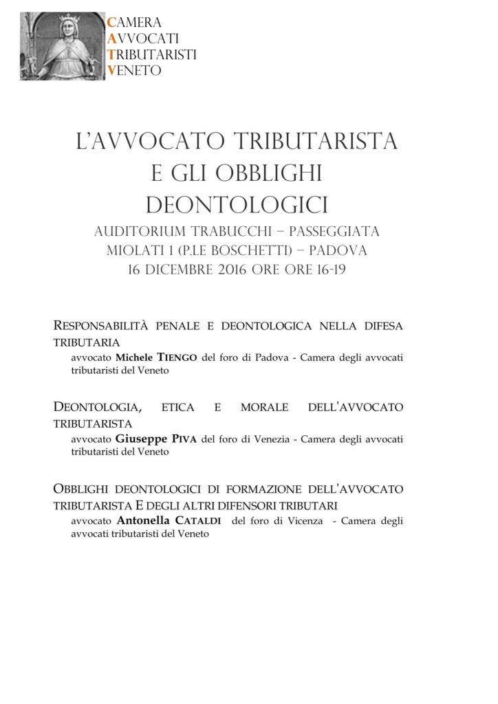 L’avvocato tributarista e gli obblighi deontologici
