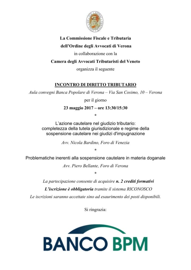 L’azione cautelare nel giudizio tributario