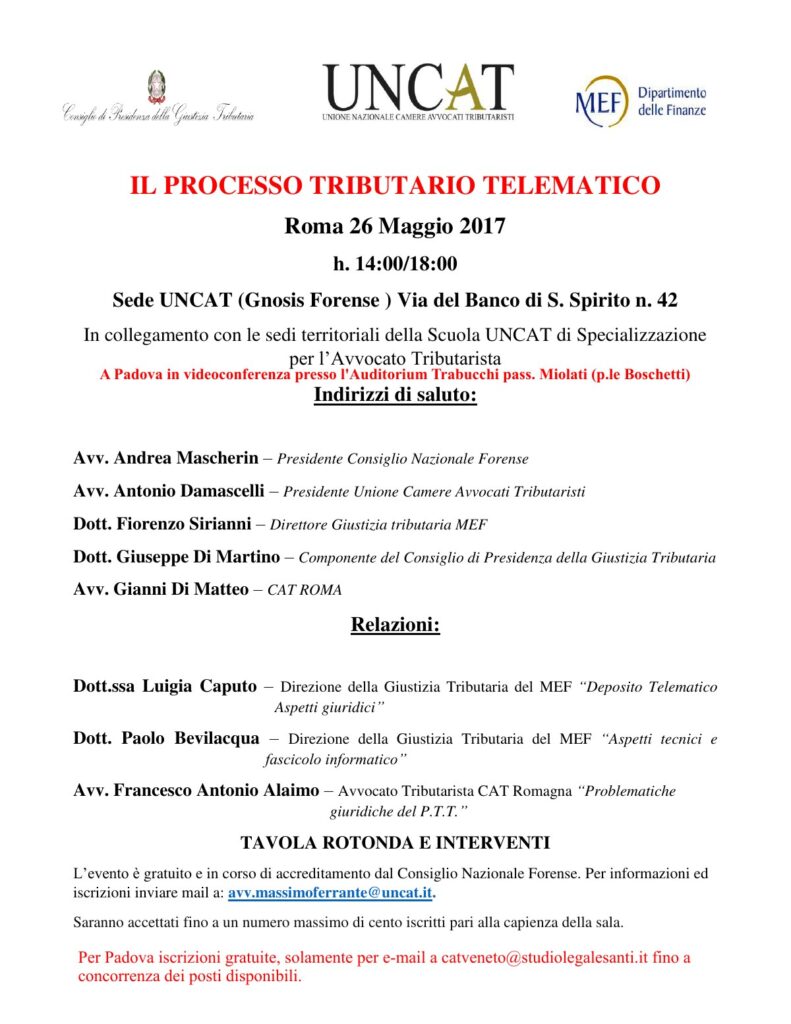 Il processo tributario telematico