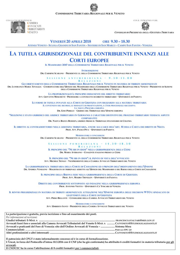 La tutela del contribuente innanzi alle Corti europee