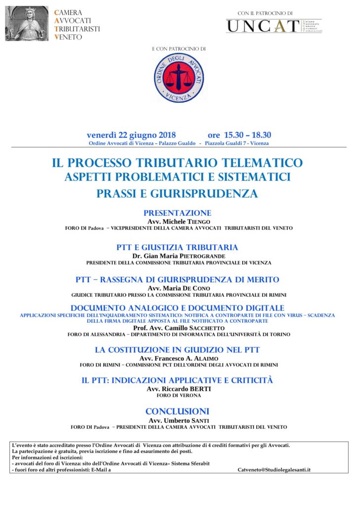Il processo tributario telematico: prassi e giurisprudenza