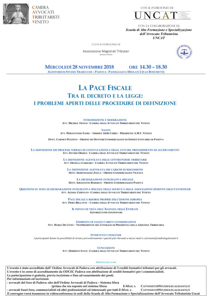 La pace fiscale tra il decreto e la legge