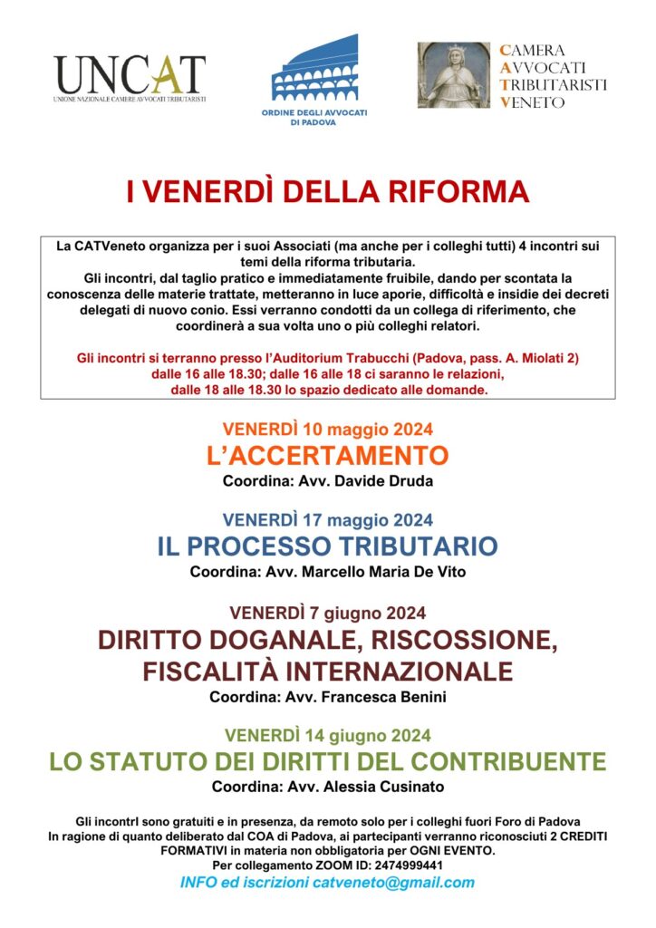 I venerdì della riforma