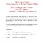 2025 07 23 Cena Tenuta Canova Locandina