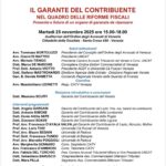 2025 11 25 Garante Riforme Fiscali Locandina
