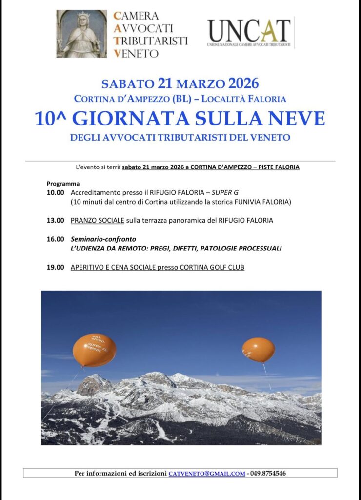 10ª Giornata sulla neve degli Avvocati Tributaristi del Veneto